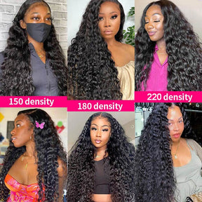 Tiny Knots Water Wave 13x4/13x6 Frontal Wig With Baby Hair High Quality Human Hair Wigs | Real HD Lace