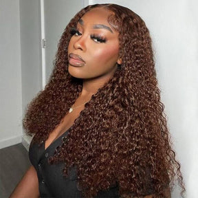 Chocolate Brown Colored Wigs Upgrade Invisible Adjustable Strap Cozy Fit Glueless 360 Lace Wig Bleached Knots Pre Plucked Colored Wigs