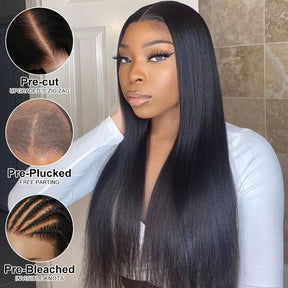 360 Lace Frontal Wig Body Wave Virgin Human Hair Wigs HD Pre-plucked Breathable Lace Wig