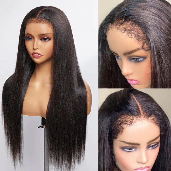straight 4c edges hd lace front wigs