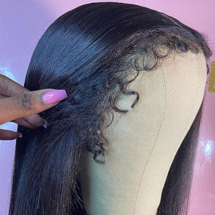 straight 4c edge hd lace wig
