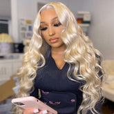 Blonde #613 Body Wave 13X4 Lace Closure Human Hair Wig