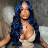 Blue colored wigs