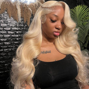 613 Blonde Color 13*6 HD Lace Front Wigs Body Wave 100% Human Hair Wigs