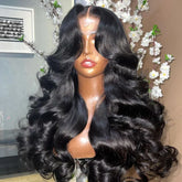 Curtain Bangs 3D Body Wave Wig HD Lace Wigs 220% Density Butterfly Cut