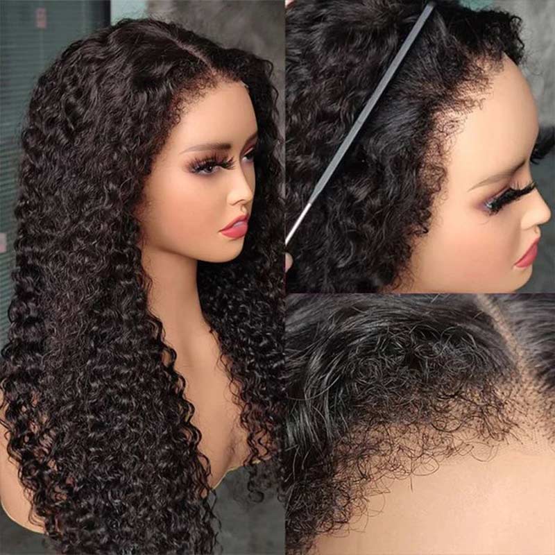 Pizazz Hair Type 4C Curly Edge Hairline 5x5 13x4 HD Lace Front