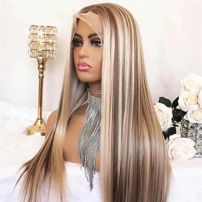 Champagne Ash Blonde Color #P18/613 Balayage Highlight Straight 13x4 Lace  Front 4x4 Lace Closure Human Hair Wig - Koha Hair