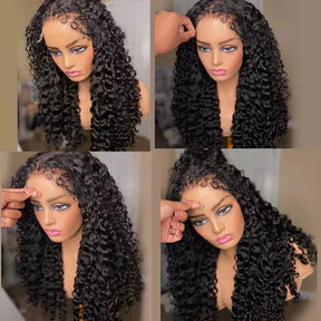 New Tech Invisible Strap Fit Wigs 360 HD Lace Wigs with 4C Edges 4D encircle With Glueless Transparent Lace Wigs With Bleached Knots Lace Parting Anywhere