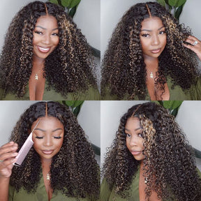 4c edges highlight curly hd lace wigs