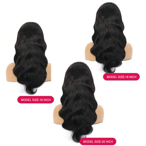 Pre-Everything 8x5 & 13x4 Lace Wig with Ear Tab Tape Glueless Lace Black Body Wave/Straight Wigs With Bleached Knots