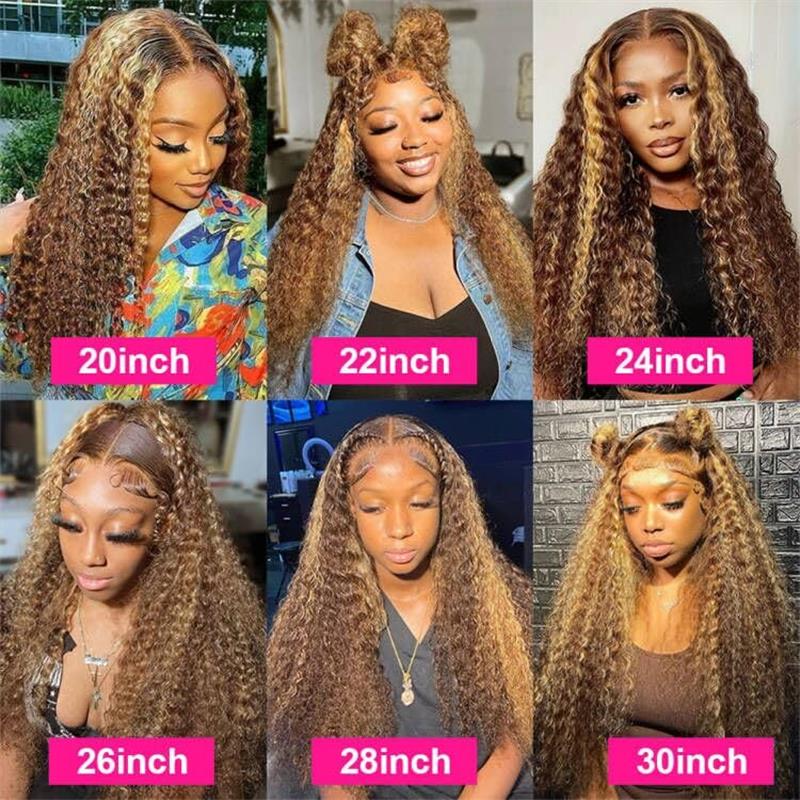 4/27 Deep Wave Glueless 8x5 13x6  HD Lace Frontal  Wig Human Hair 180% Density