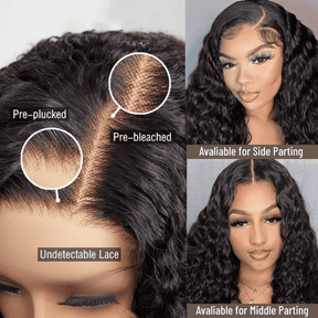 Water Wave Human Hair HD Lace Front Wig 13x6 13x4 5x5 NEW Clear Lace & Clean Hairline 100% Glueless Wig