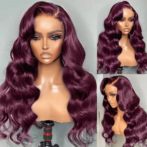 Dark Purple Colored 13x4 Lace Front Wig