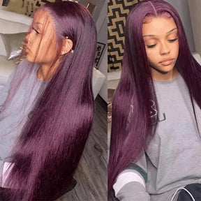 Dark Purple Colored 13x4 Lace Front Wig