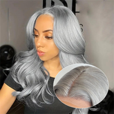 Body Wave Silver Grey Color Wig 13x6 HD Lace Front Wigs For Women