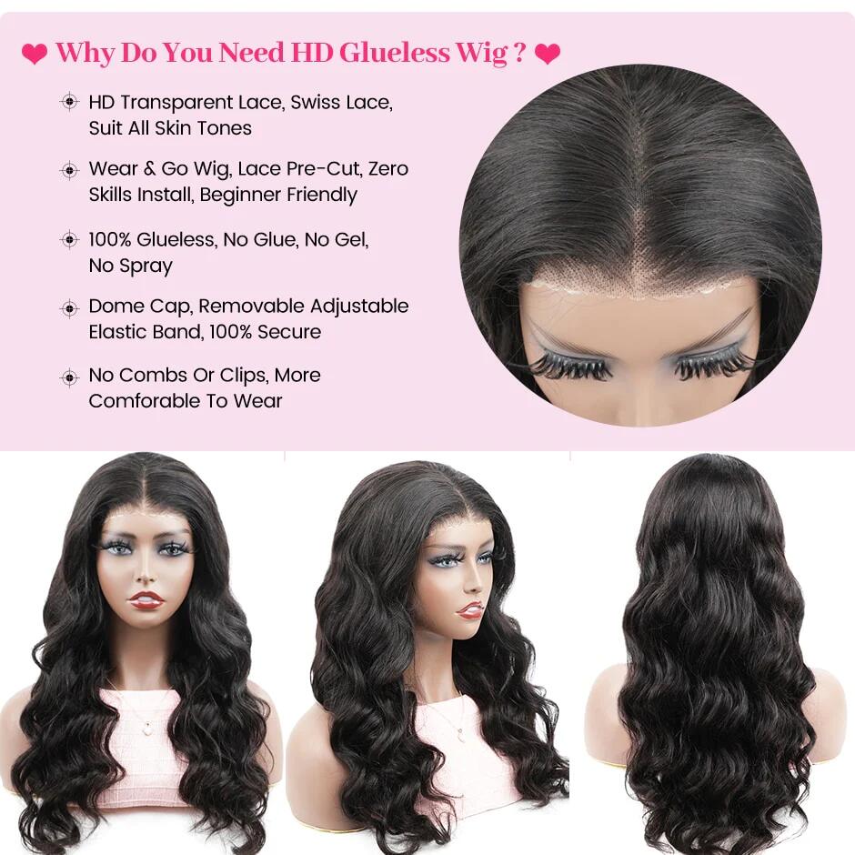 body wave glueless hd lace wigs