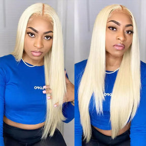 Straight Hair 613 Blonde Human Hair Wigs 5x5 HD Transparent Lace Closure Wigs