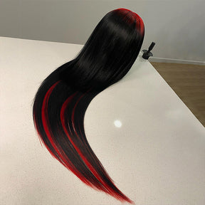 Demon Red & Black Two Tones 13*4 HD Lace Human Hair Wigs