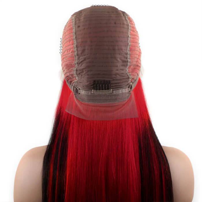 Demon Red & Black Two Tones 13*4 HD Lace Human Hair Wigs