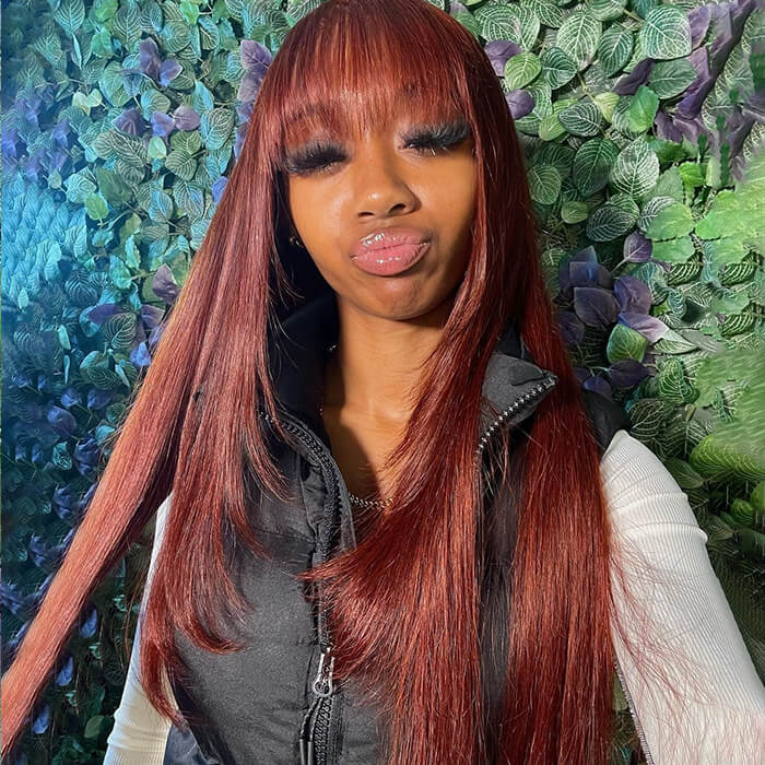 Straight Wig With Bangs