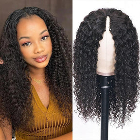 Affordable V Part Curly Wig Popular Human Hair Wigs Easy Install Wig