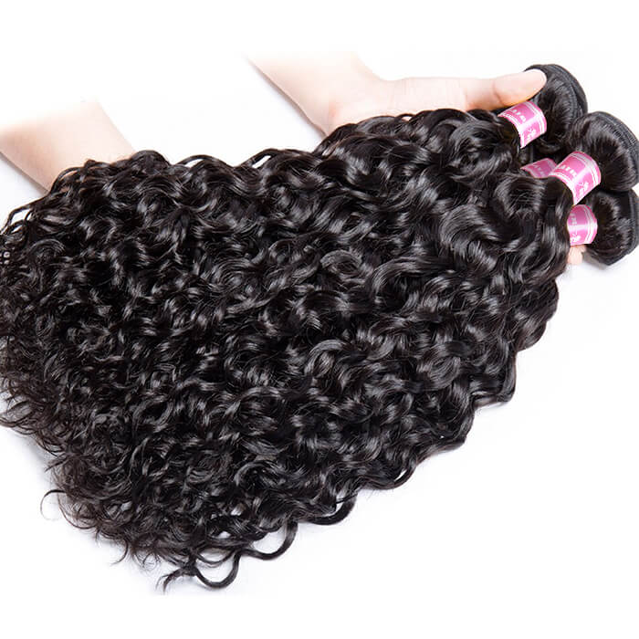 Brazilian Water Wave 3/4 Bundles Deals 100% Unprocessed Virgin Human Hair Weave