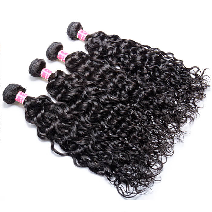 Brazilian Water Wave 3/4 Bundles Deals 100% Unprocessed Virgin Human Hair Weave