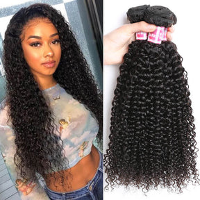 Brazilian Curly Hair 3/4 Bundles Affordable Virgin Human Hair Weave