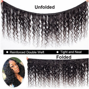 Brazilian Water Wave 3/4 Bundles Deals 100% Unprocessed Virgin Human Hair Weave