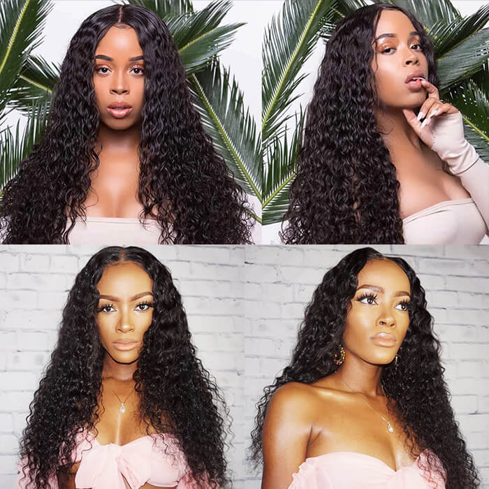 Brazilian Water Wave 3/4 Bundles Deals 100% Unprocessed Virgin Human Hair Weave