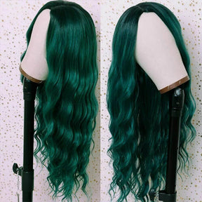 Dark Green Color 13*4 HD Lace Front Wigs Body Wave 4*4 HD Lace Closure Wigs 100% Human Hair