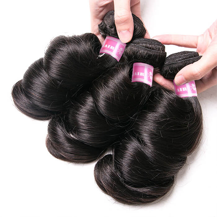 Loose Wave Virgin Hair Weave 3/4 Bundles Deals Unprocessed Human Hair Extensions