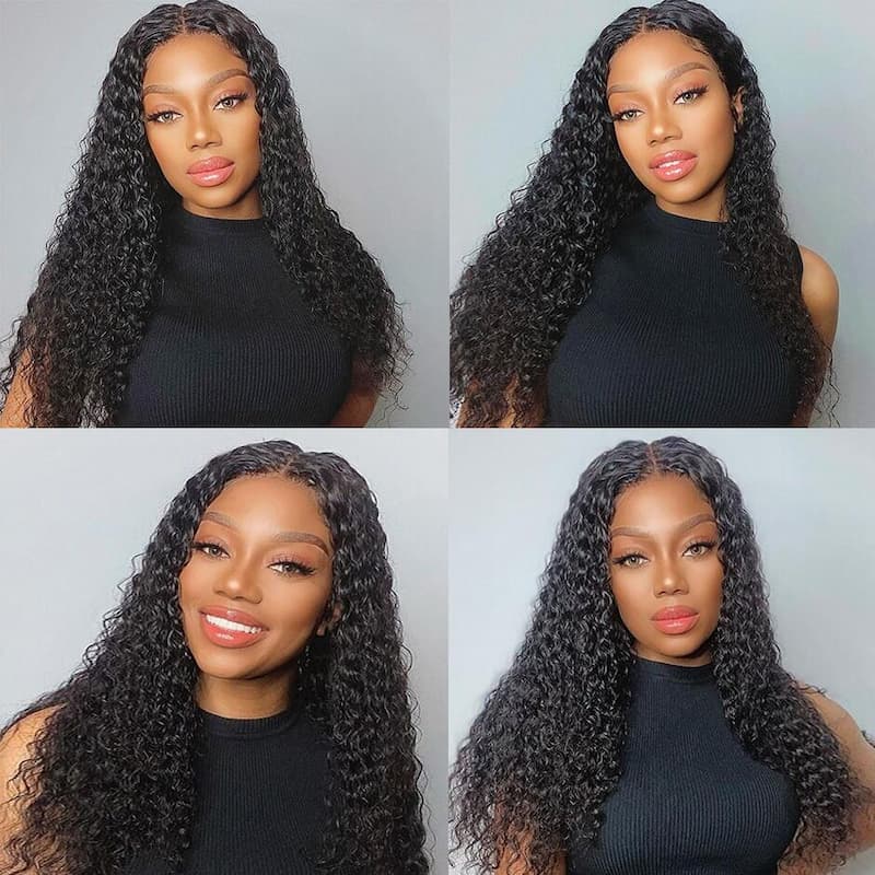 Jerry Curly 3 Bundles Hair Weft With 4x4 Lace Closure Virgin Human Hair