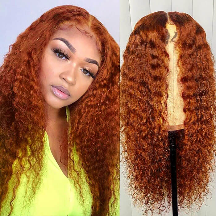 Ginger Color Wigs Deep Wave 13*4/13*6 HD Lace Front Wigs Human Hair