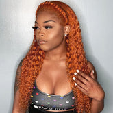 Ginger Color Wigs Deep Wave 13*4/13*6 HD Lace Front Wigs Human Hair