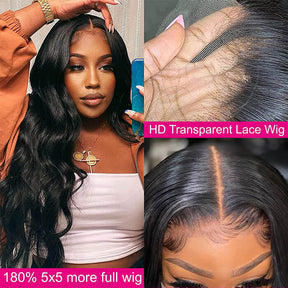 5x5 Undetectable Invisible Lace Closure Wig 100% Human Hair Wigs | Real HD Lace Wigs