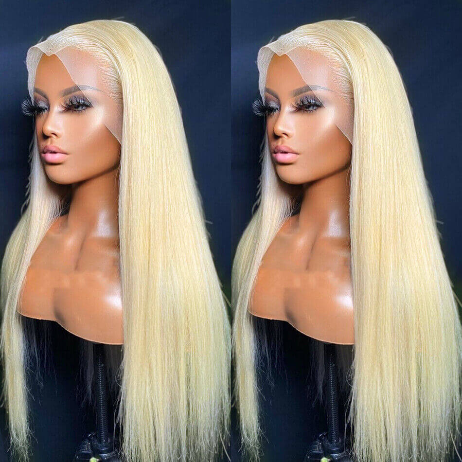 Blonde 613 Color 13x4 Invisible HD Lace Frontal Wig Straight & Body Wave Wigs