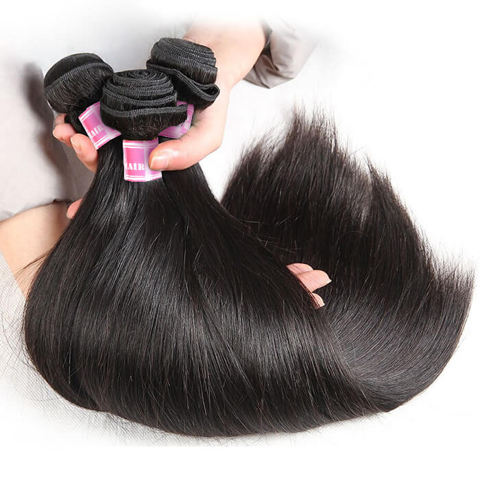 Brazilian Straight Virgin Human Hair Bundles 100% Unprocessed Virgin Human Hair Extension