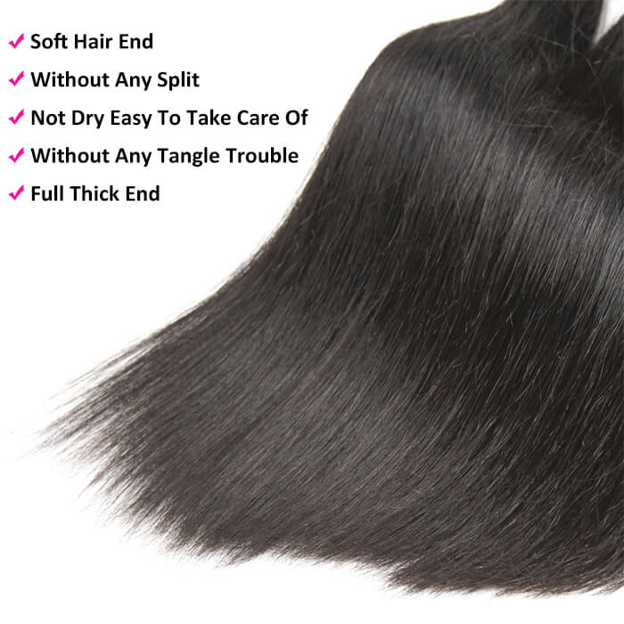 Brazilian Straight Virgin Human Hair Bundles 100% Unprocessed Virgin Human Hair Extension