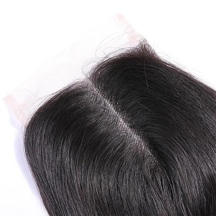 Body Wave 4x4 Lace Closure Middle Part 100% Human Virgin Hair Natural Color-Pizazz Hair