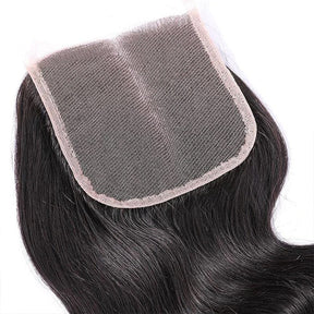 Body Wave 4x4 Lace Closure Middle Part 100% Human Virgin Hair Natural Color-Pizazz Hair