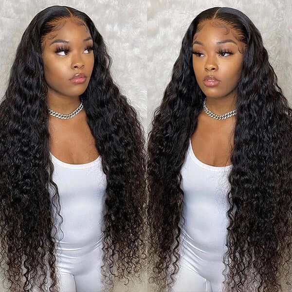 Tiny Knots Water Wave 13x4/13x6 Frontal Wig With Baby Hair High Quality Human Hair Wigs | Real HD Lace