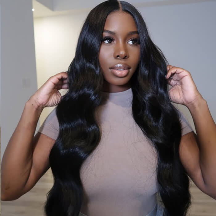 Body Wave 5x5 Lace Closure Wig Pre Plucked Affordable Human Hair Wigs