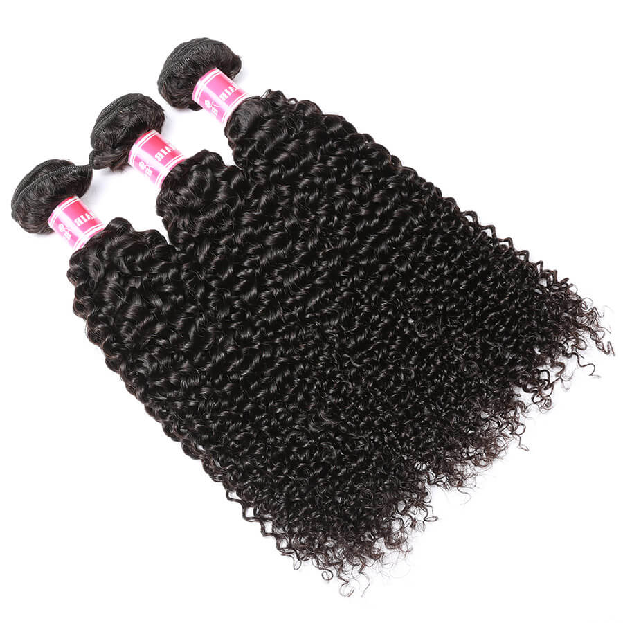 Brazilian Curly Hair 3/4 Bundles Affordable Virgin Human Hair Weave