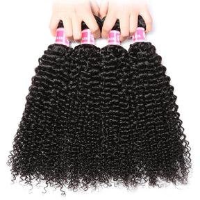 Brazilian Curly Hair 3/4 Bundles Affordable Virgin Human Hair Weave