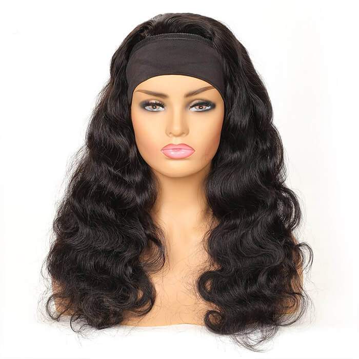 Body Wave Headband Wigs Human Hair Wigs With Various Headbands