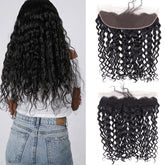 Water Wave 3 Bundles Virgin Human Hair Weft With 13x4 Frontal Closure