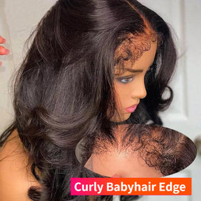 body wave wig with 4C edges