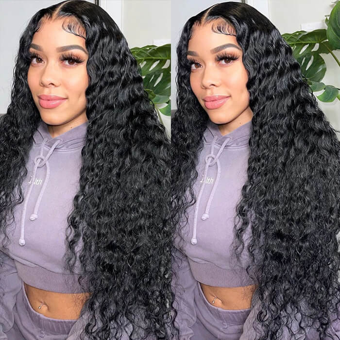 Water Wave Human Hair HD Lace Front Wig 13x6 13x4 5x5 NEW Clear Lace & Clean Hairline 100% Glueless Wig