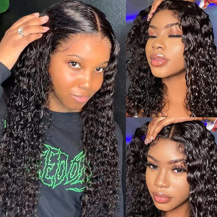 Water Wave Human Hair HD Lace Front Wig 13x6 13x4 5x5 NEW Clear Lace & Clean Hairline 100% Glueless Wig